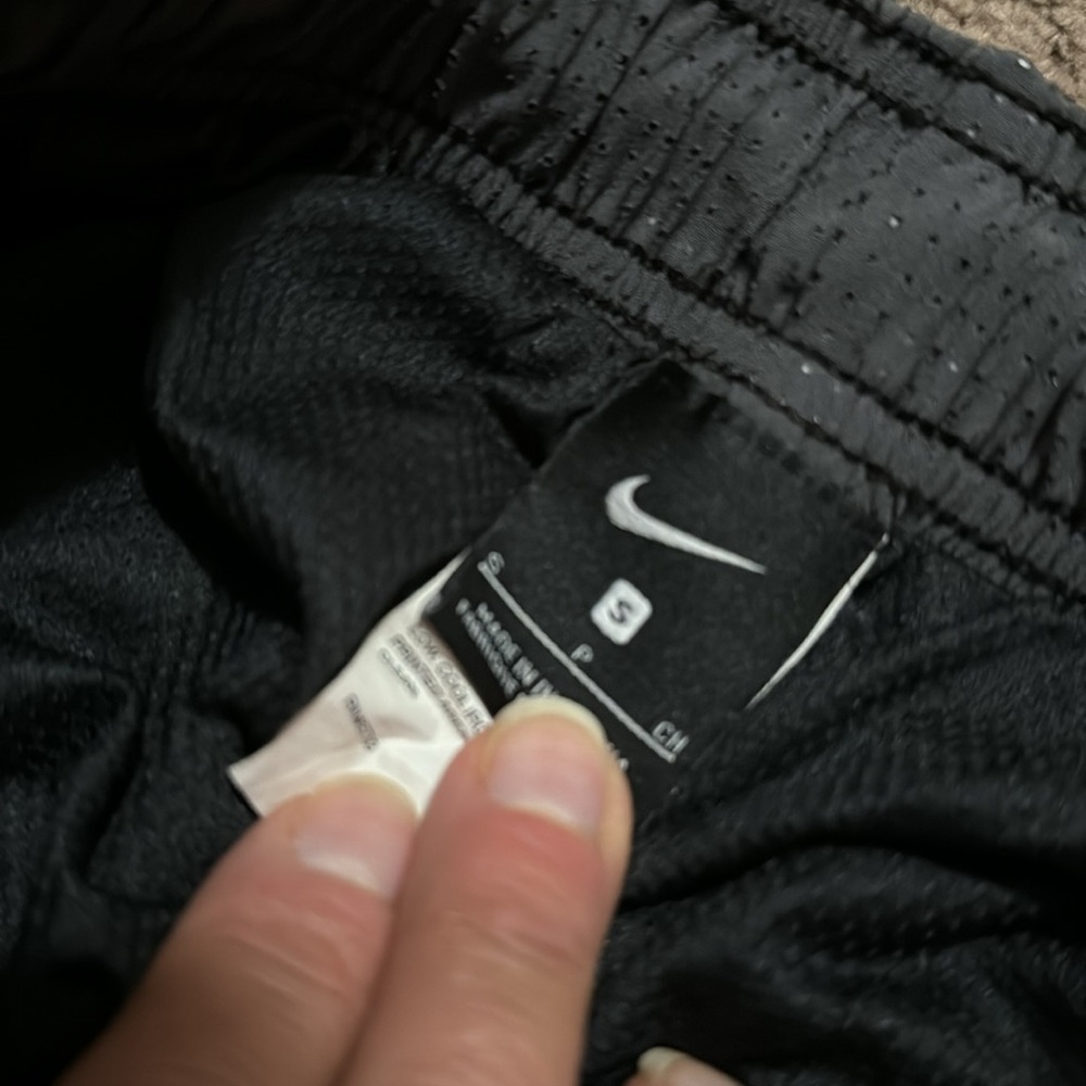 Men’s Sz S Nike Swim Trunks-Black with Gray Accents-Liner-Pockets-Drawstring - Picture 9 of 12